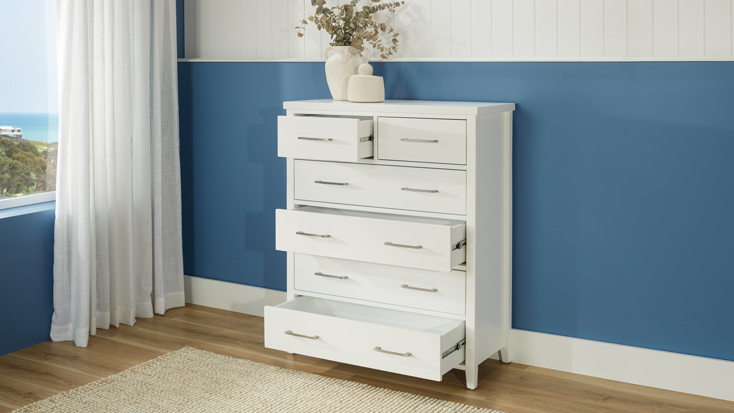 Alphine 6 Drawer Tallboy