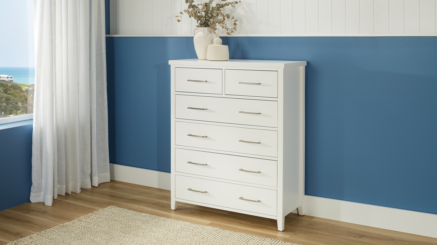 Alphine 6 Drawer Tallboy