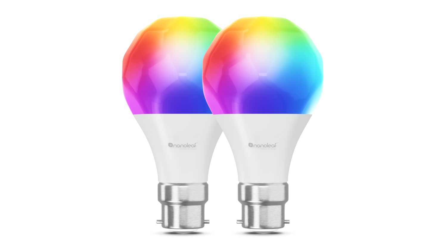 Nanoleaf Essentials Matter B22 A60 9W Smart Light Bulb - 2 Pack (Multicolour)