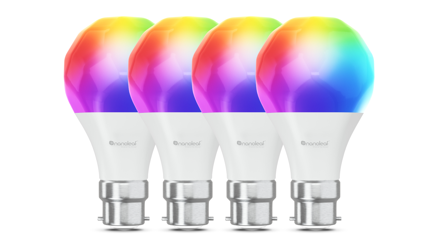 Nanoleaf Essentials Matter B22 A60 9W Smart Light Bulb - 4 Pack (Multicolour)
