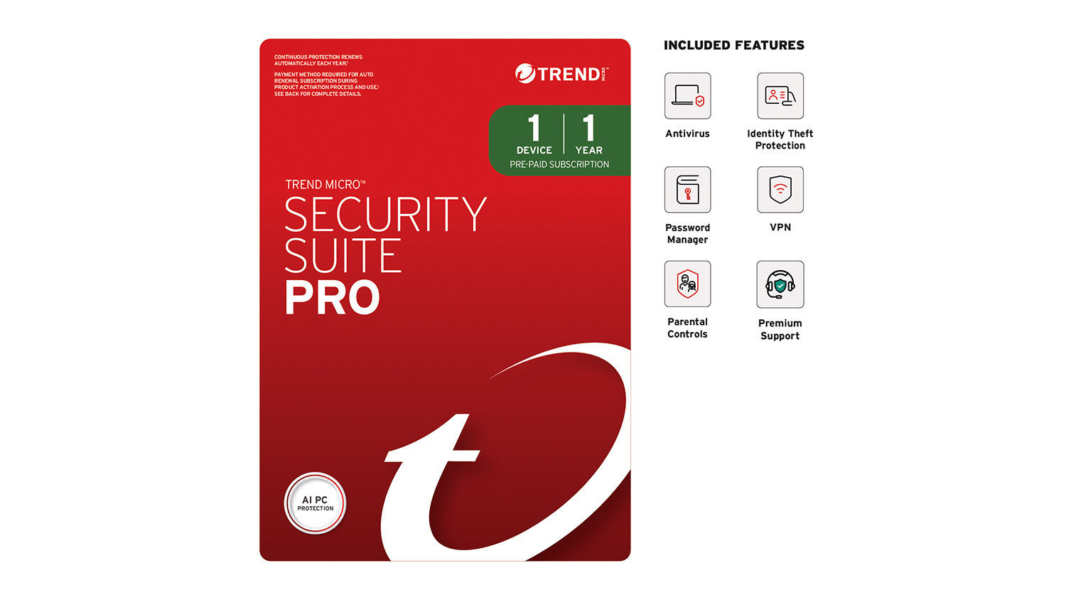 Trend Micro Security Suite Pro - 1 Device 12 Months