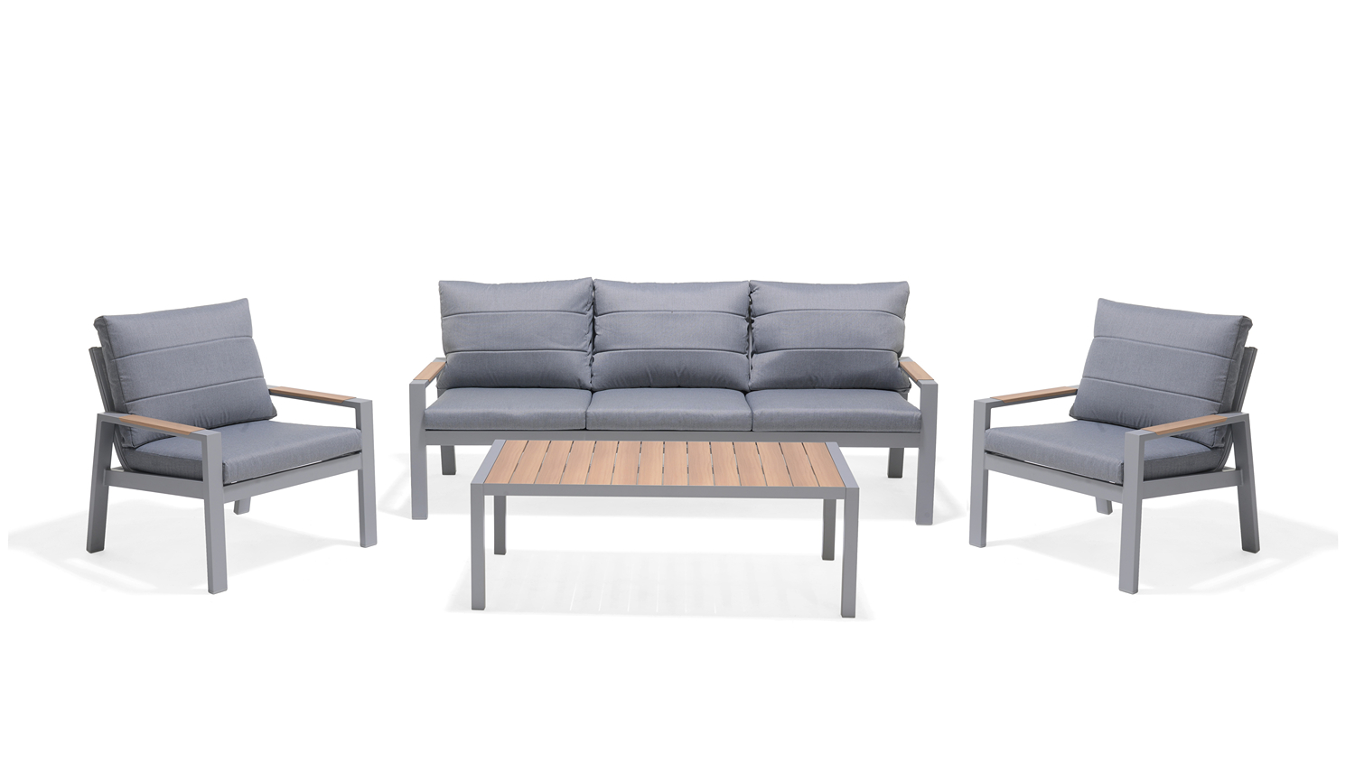 Panama 4 Piece Outdoor Lounge Suite - Grey