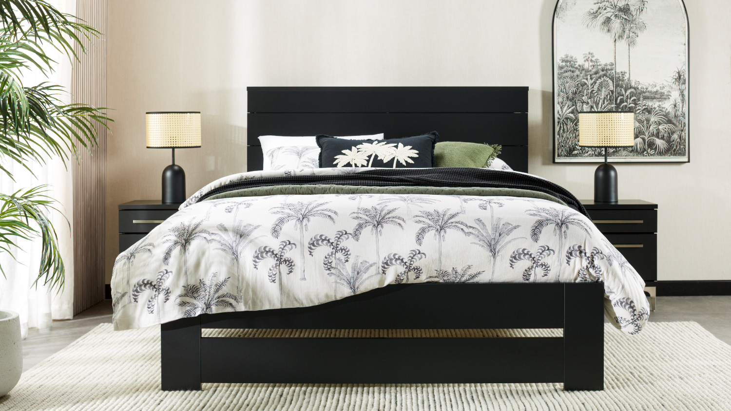 Aza King Single Bed Frame - Black