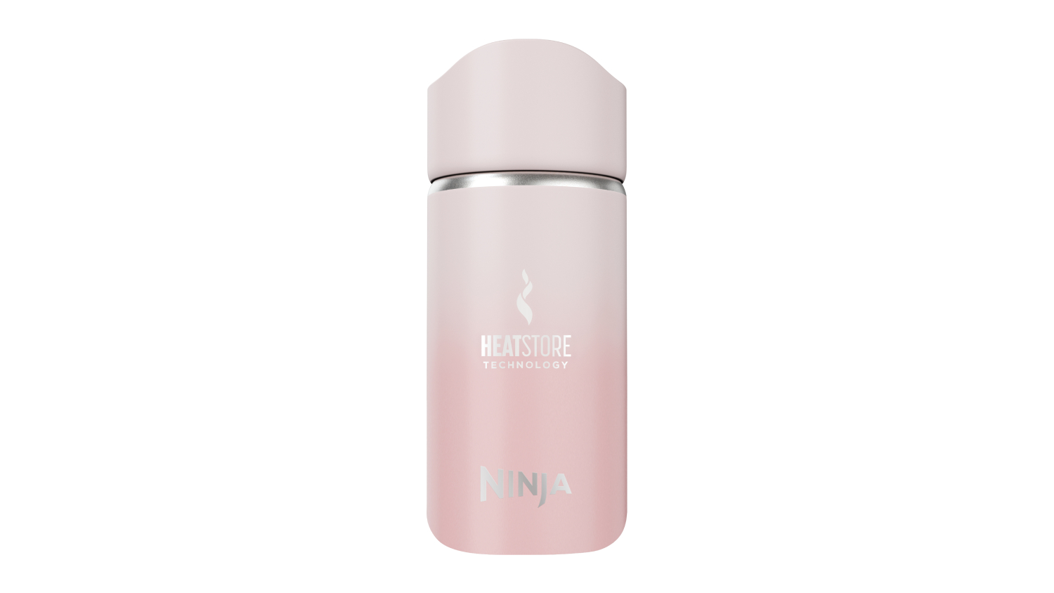 Pink Ninja travel bottle with HeatStore Technology logo