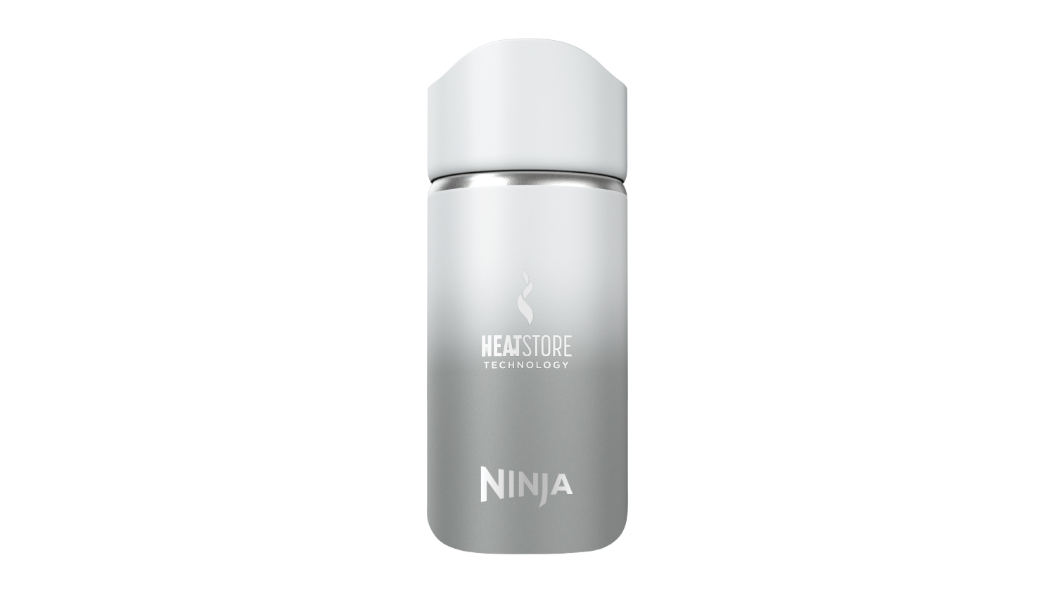 White Ninja travel bottle with a HeatStore Technology logo