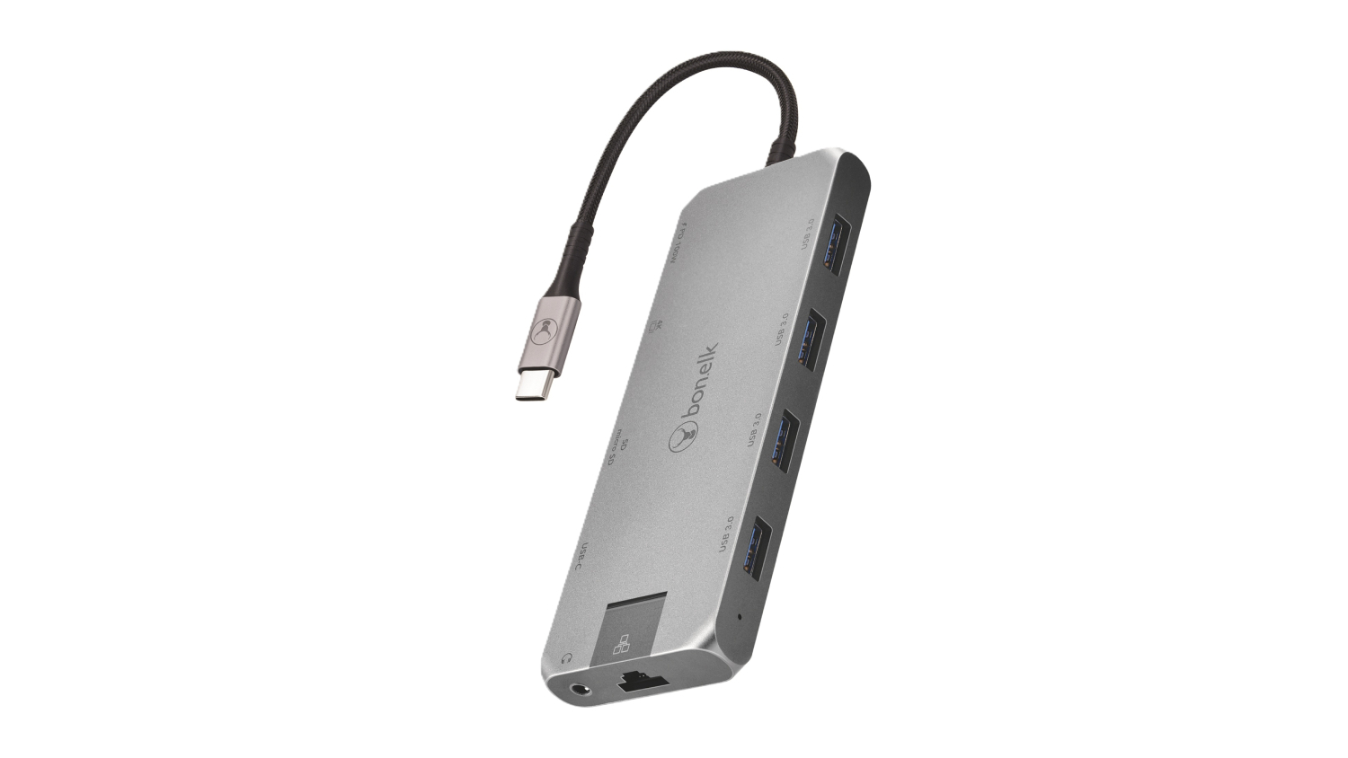 Bon.Elk Long-Life USB-C to 11-in-1 Multiport Hub - Space Grey (ELK-80055-R) Supports up to 100W Power Delivery