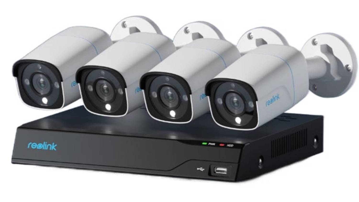 Reolink 8-Channel 2TB Network Video Recorder System with 4 x 12MP Outdoor Wired Security Cameras with Spotlight