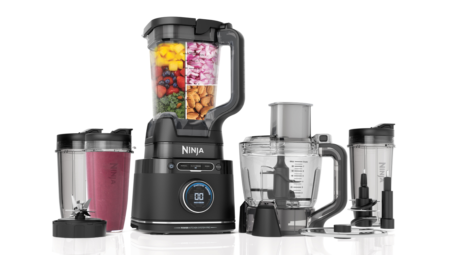 Ninja 1200W Detect Kitchen System Power Blender + Processor Pro - Black (TB401ANZ)