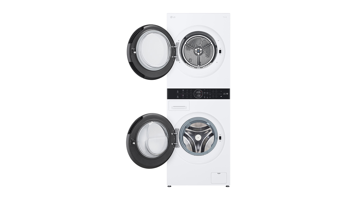 LG 12kg Smart Front Load Washing Machine & 9kg Heat Pump Dryer Stack - White (WashTower - WWT-1209W)
