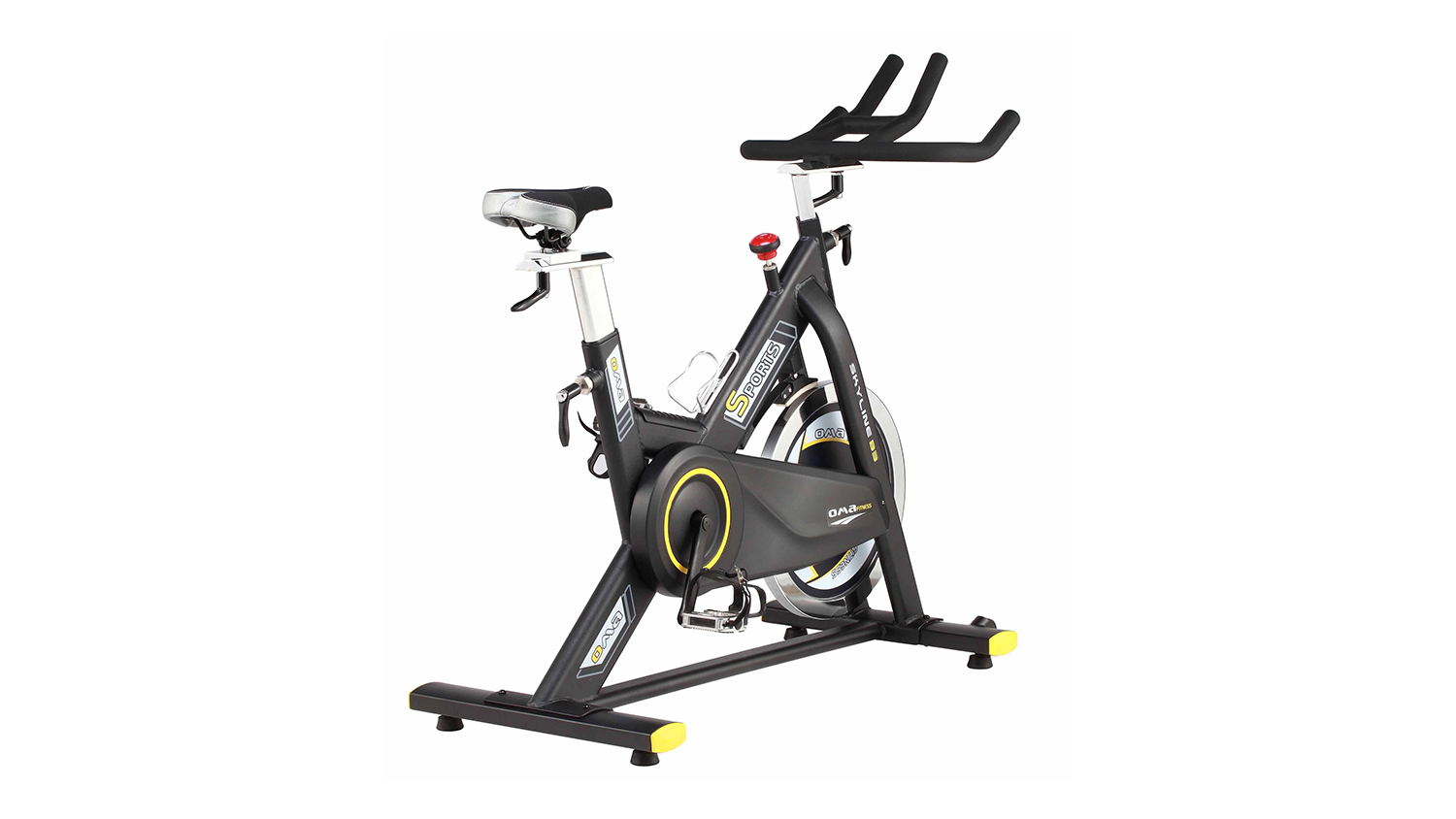 DB Fitness Core Spin Bike with Transport Wheels, Stepless Resistance