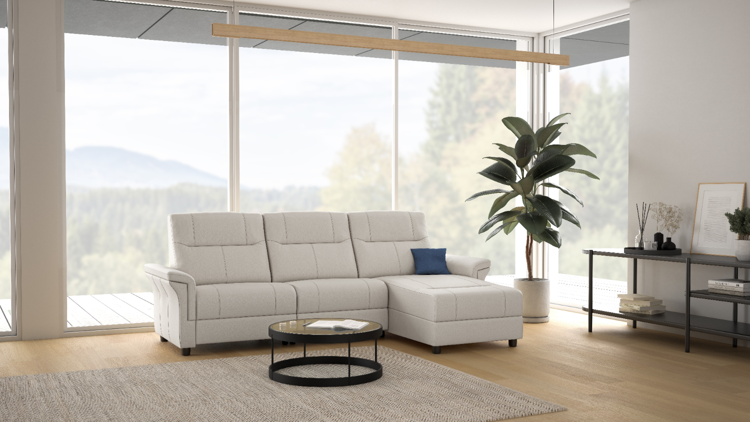 Melbourne 3 Seater Electric Recliner Sofa with Chaise – Prime Leather - Whisper