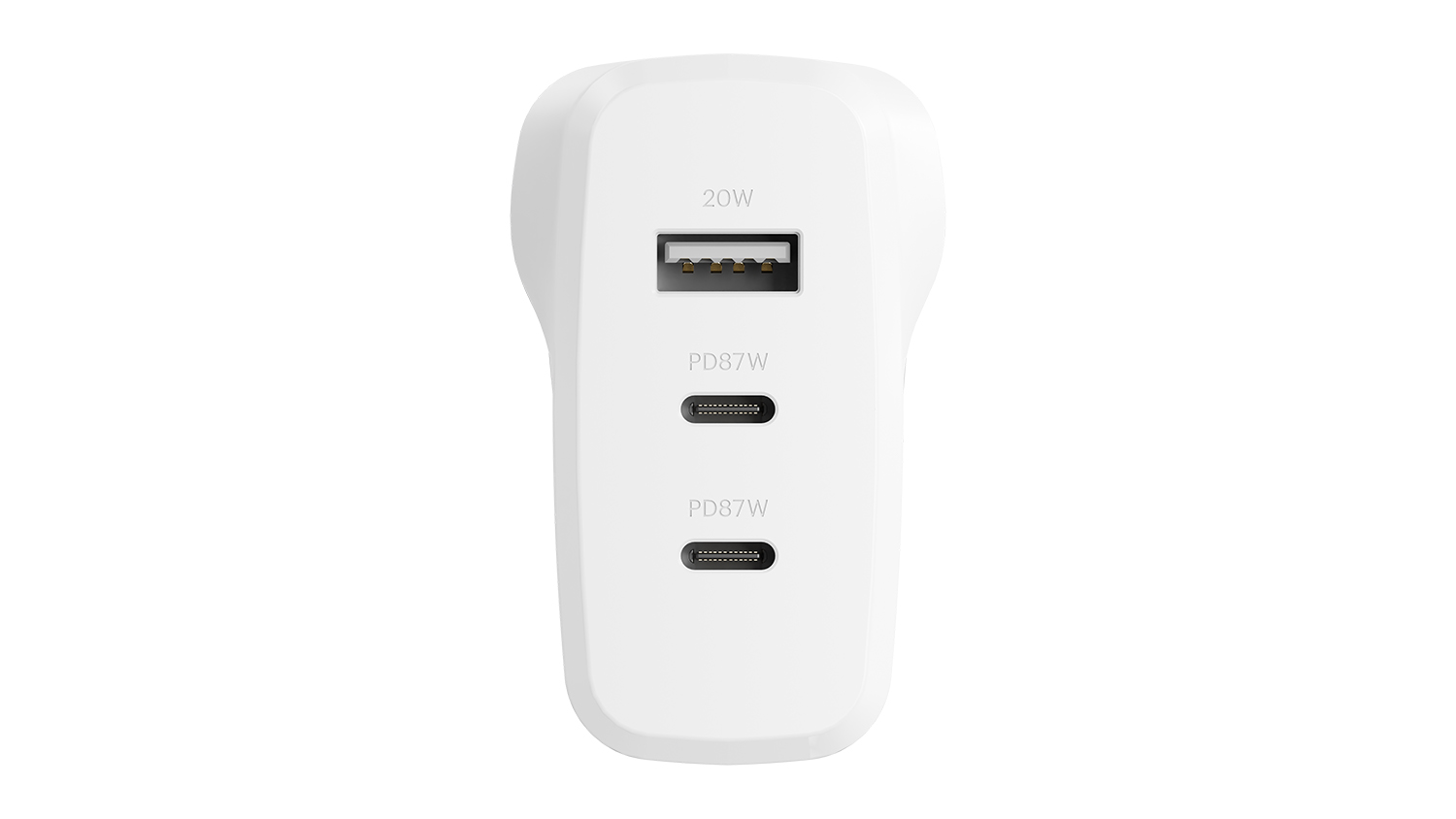 Cygnett PowerPlus 87W Multiport GaN Wall Charger - White (CY4770PDWCH)