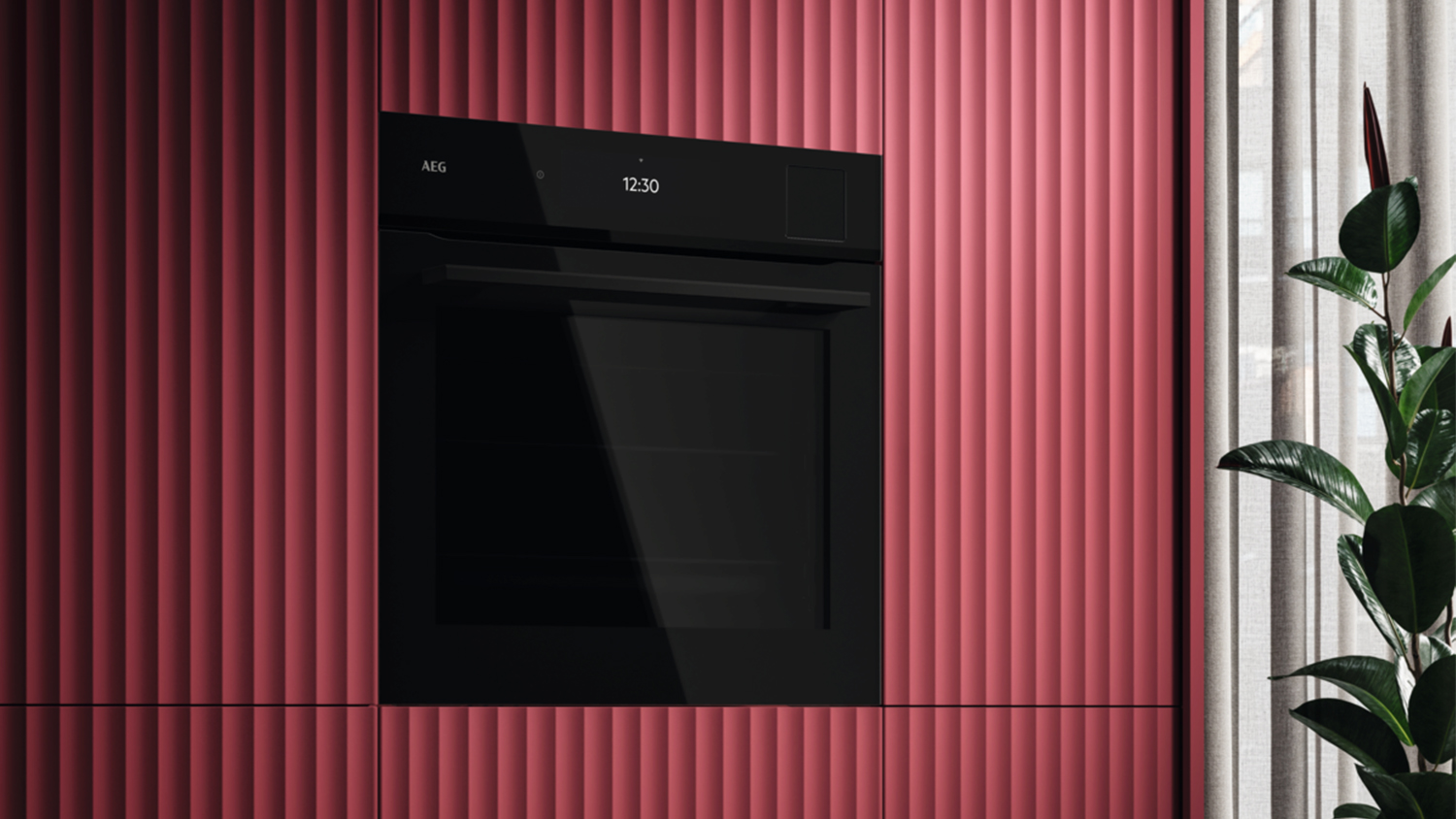 AEG 60cm Smart AI Built-In Steam Oven with 25 Functions - Black (NBP9S83PAB)