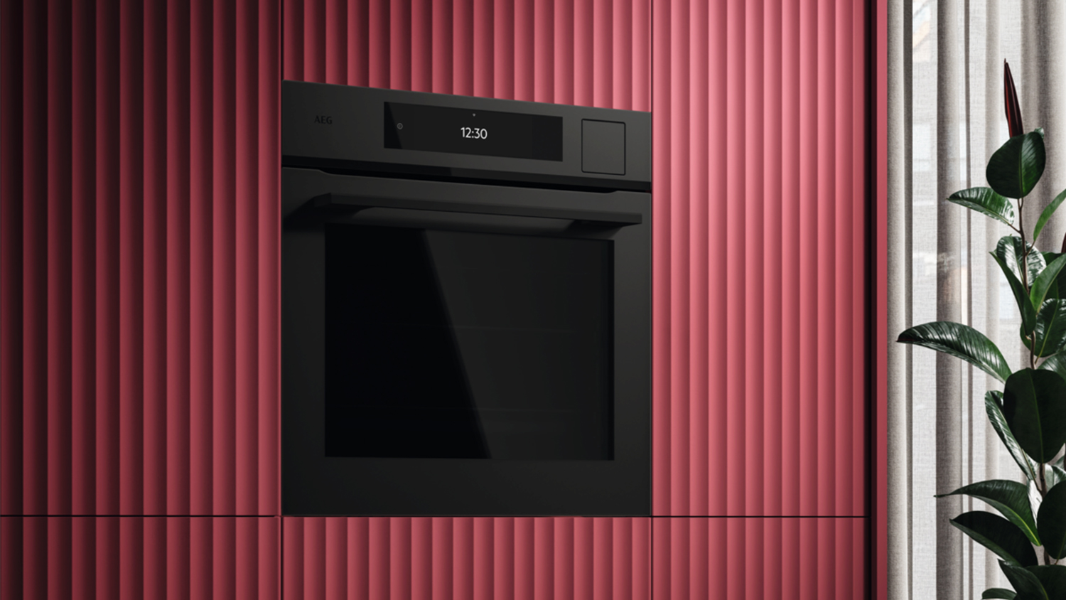 AEG 60cm Smart AI Built-In Steam Oven with 25 Functions - Matte Black (NBP9S83PAT)