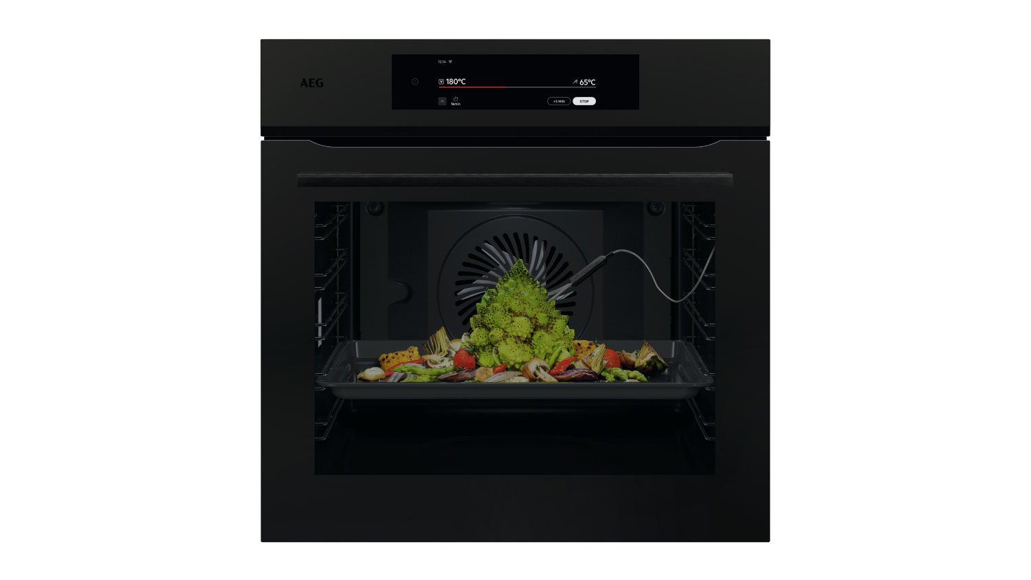 AEG 60cm Smart AI Built-In Oven with 21 Functions - Matte Black (NBT9P831AT)