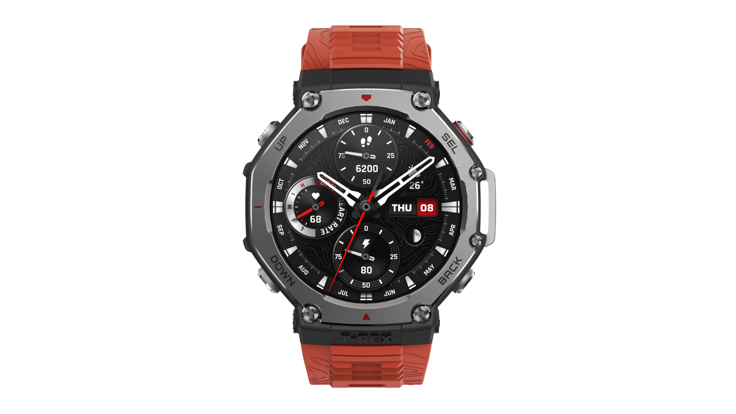 Amazfit T-Rex 3 Adventure Smartwatch - Red