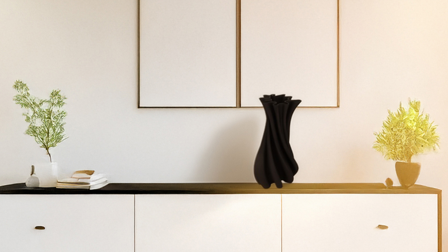 Camila Black Ceramic Vase - Large