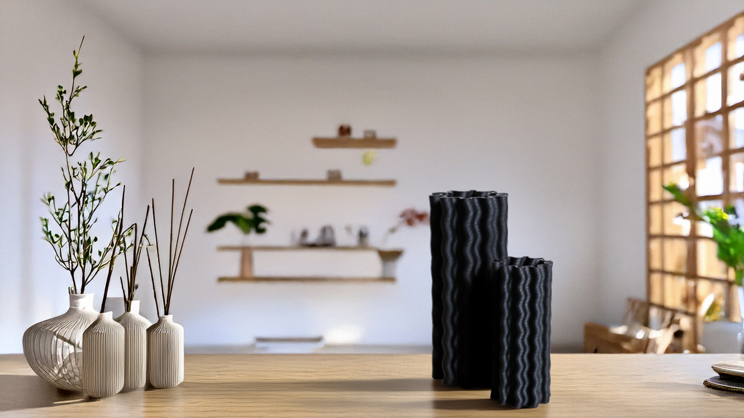 Dante Black Ceramic Vase - Large