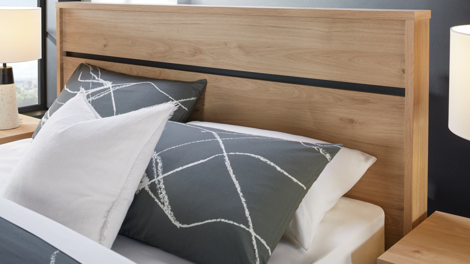 Finn King Headboard - Pale Oak