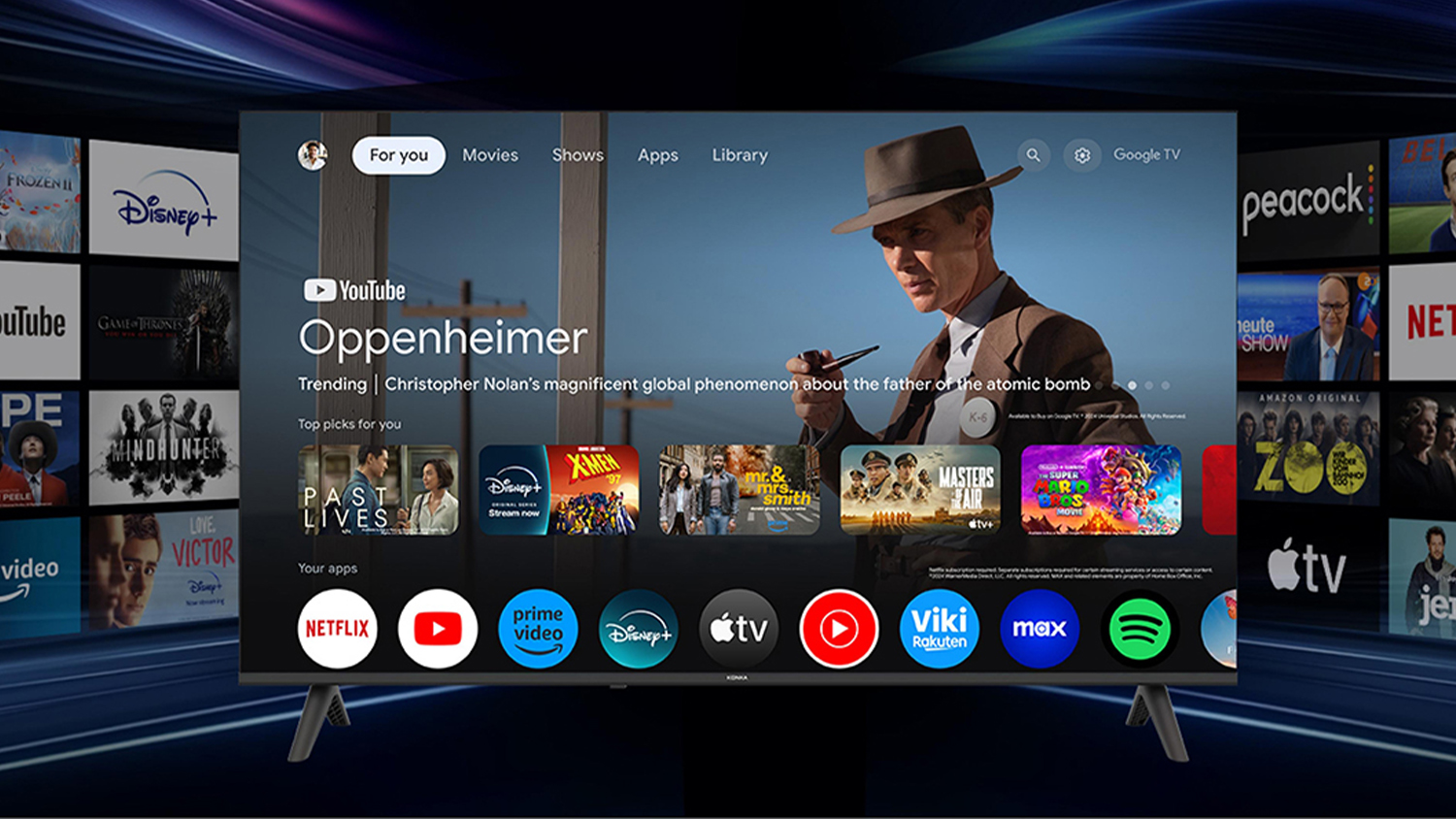 Konka 65" CK68 Smart 4K QLED TV (2025) with Google TV OS