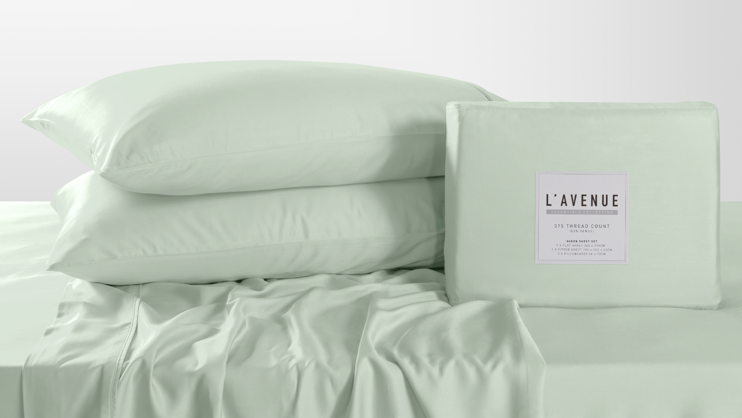 375TC Tencel Green Sheet Set by L'Avenue