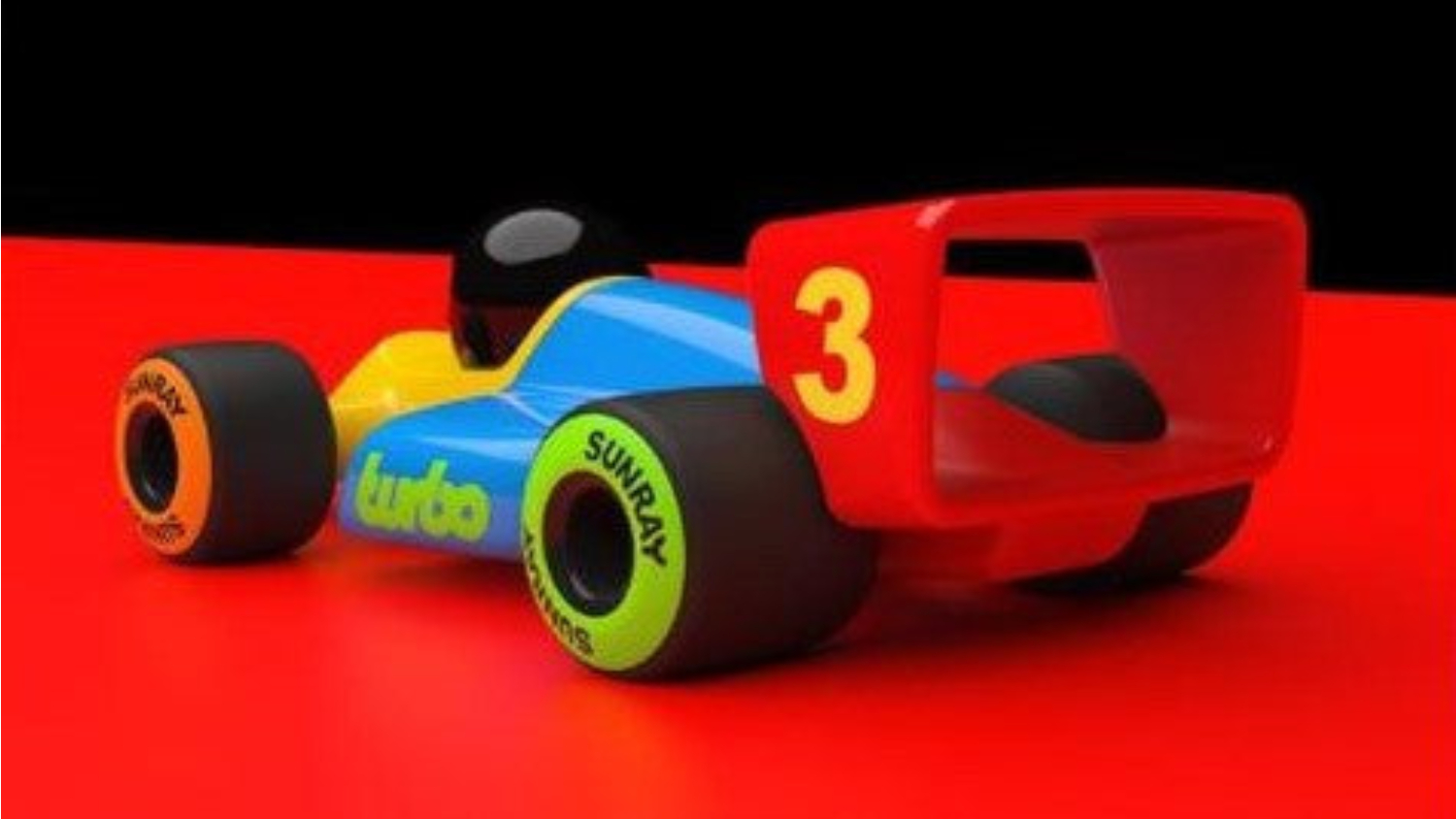 Playforever Luxury Art Car Toy - Turbo Miami