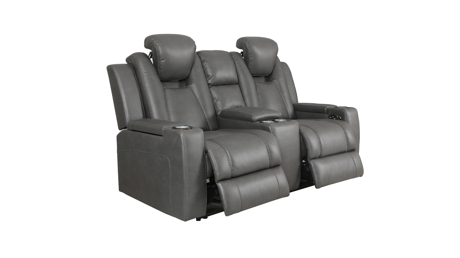 White Haven 2 Seater Superb Fabric Electric Recliner Sofa