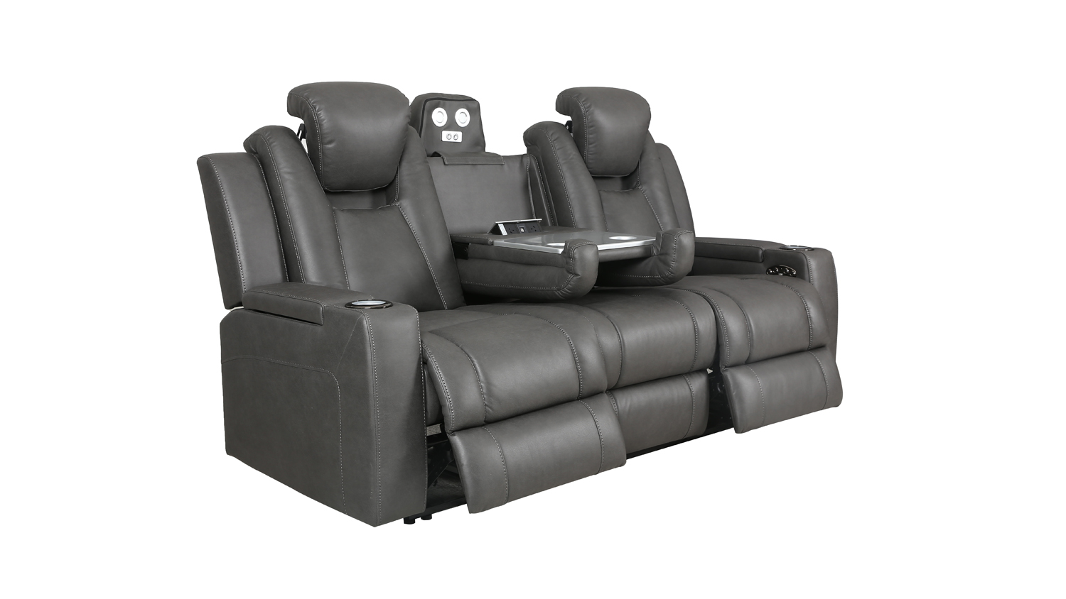 White Haven 3 Seater Superb Fabric Electric Recliner Sofa
