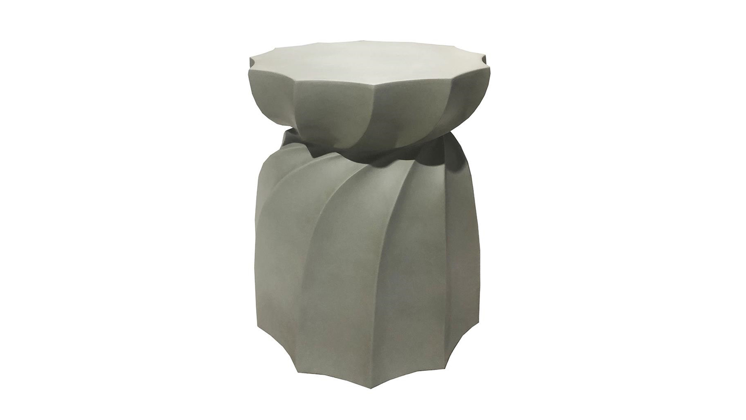 A close-up of the Swirl Olive MGO Stool.