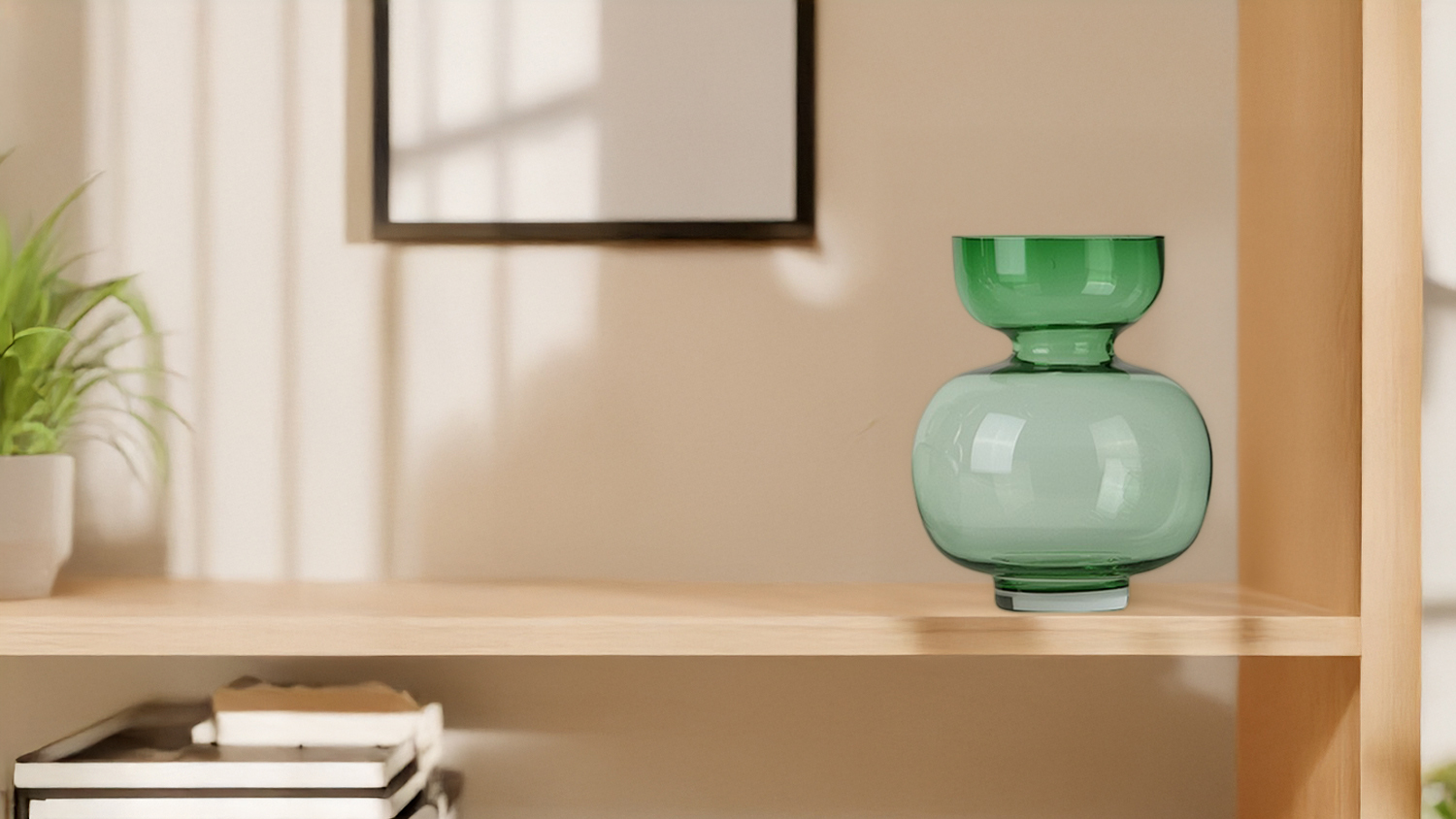 Globe Green Vase - Wide