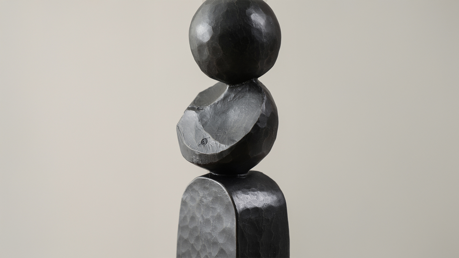 Pillar Black Sculpture - Small