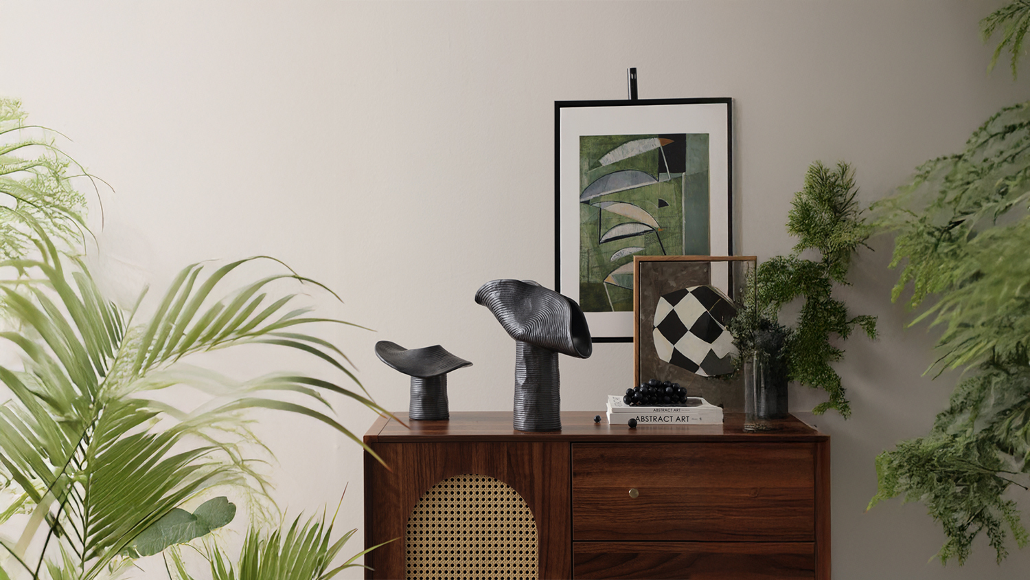 Ripple Collar Black Vase - Large