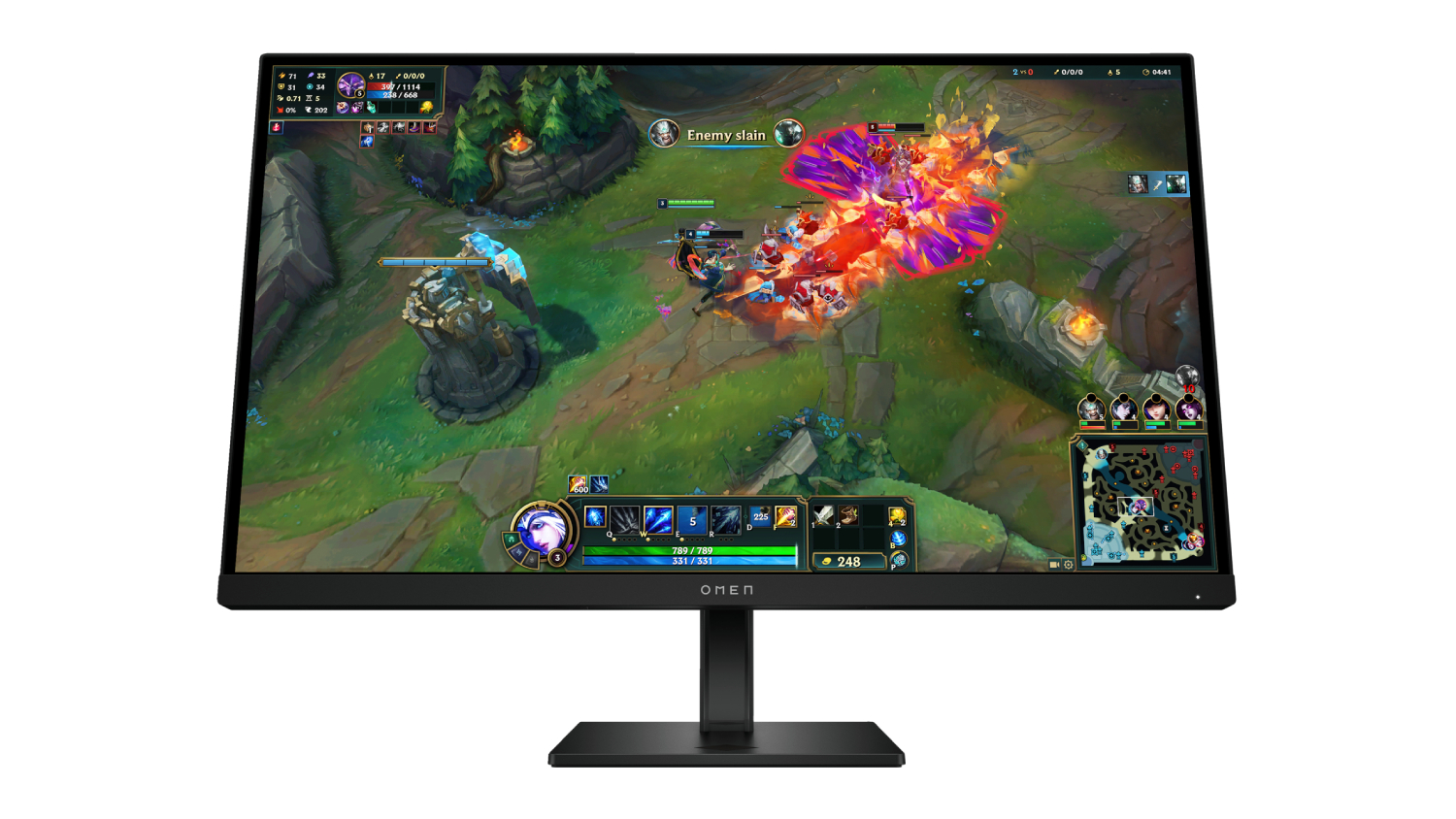 Front-angle view of an HP Gaming Monitor