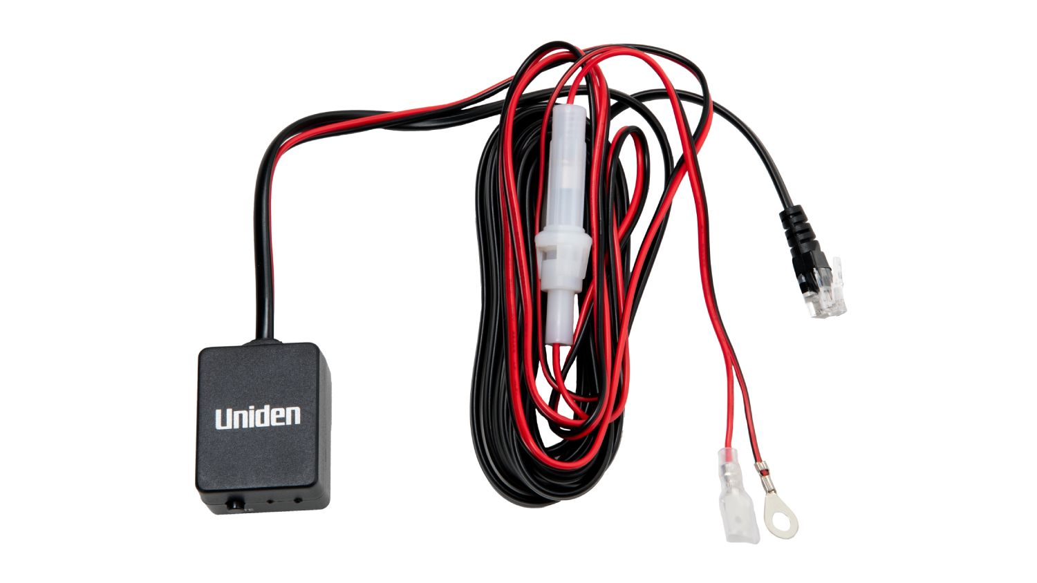 Image of a Uniden radar and laser detector hardwiring kit.