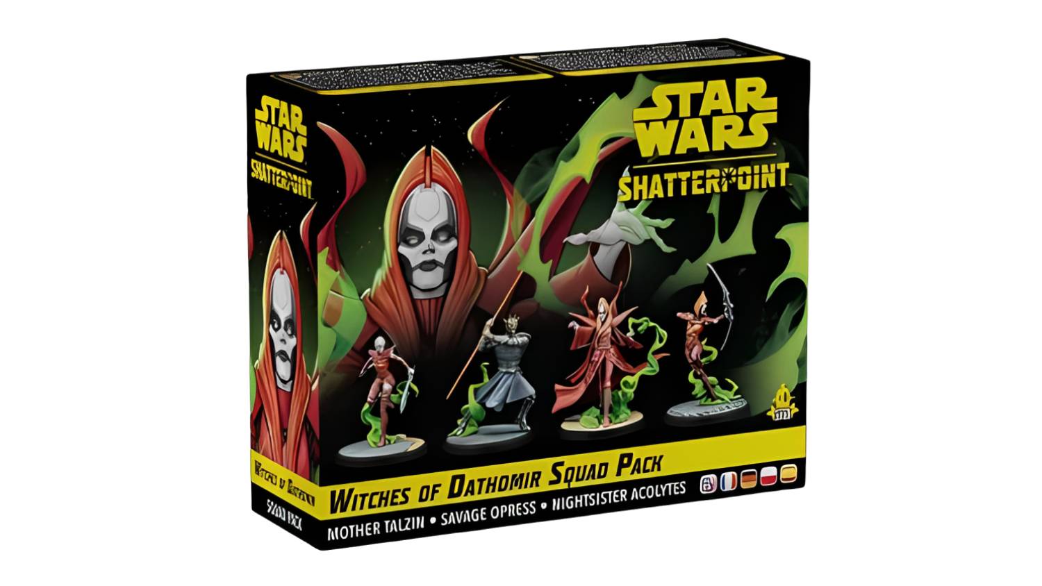 A box of Star Wars Shatterpoint Squad Pack (Witches of Dathomir).