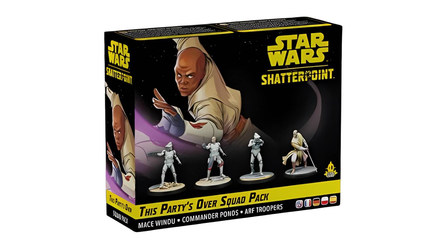 A box of Star Wars: Shatterpoint Squad Pack (This Party's Over).