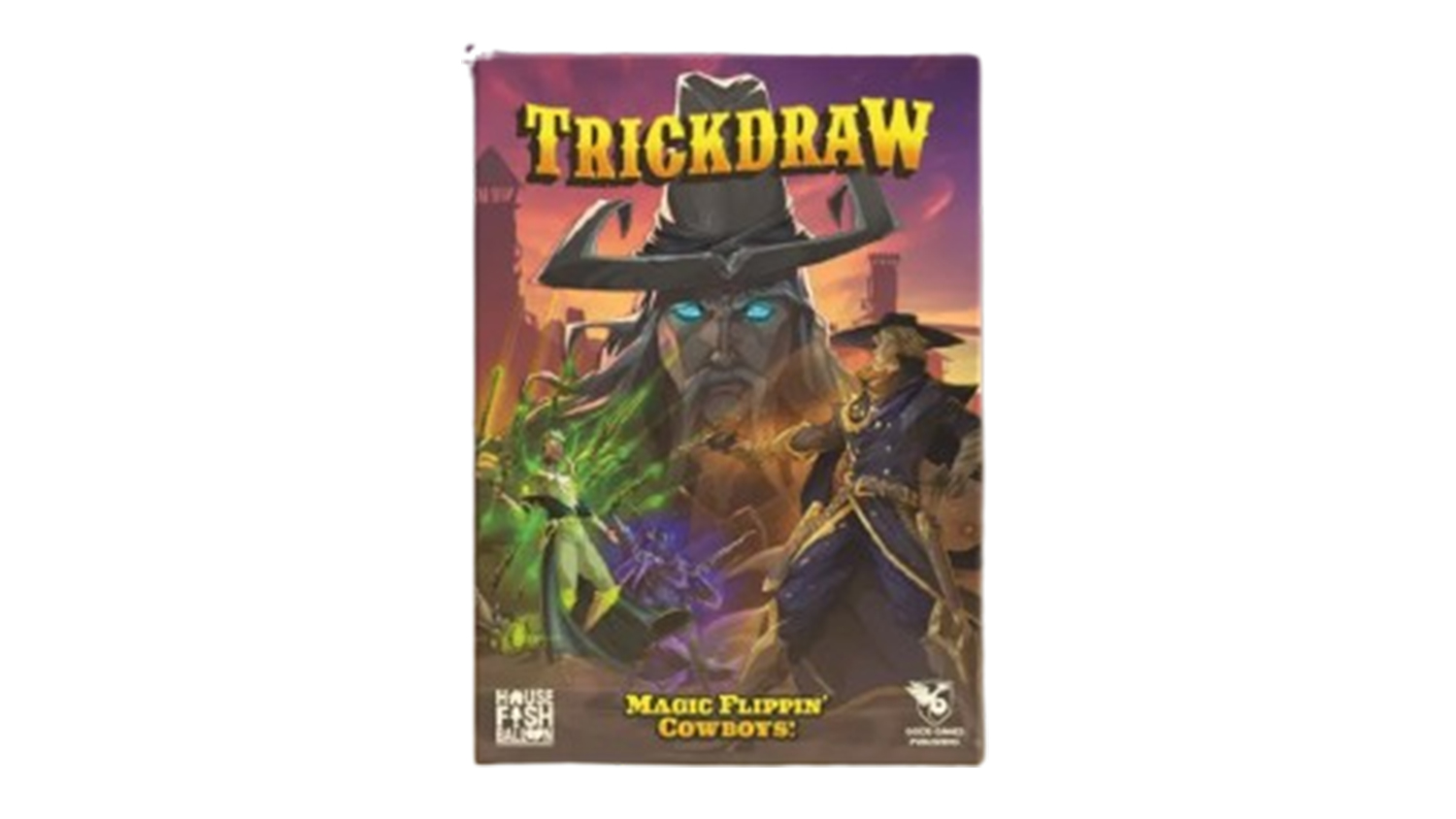 A dramatic cover for Trickdraw’s Deckbuilder Card Game