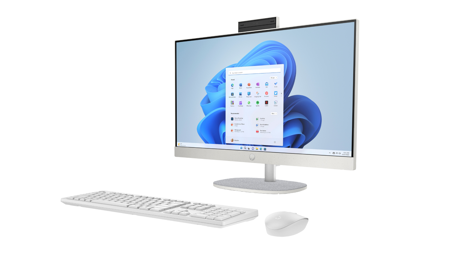HP 23.8" All-In-One Desktop - AMD Ryzen3 8GB-RAM 512GB-SSD - Shell White (24-cr0022a)