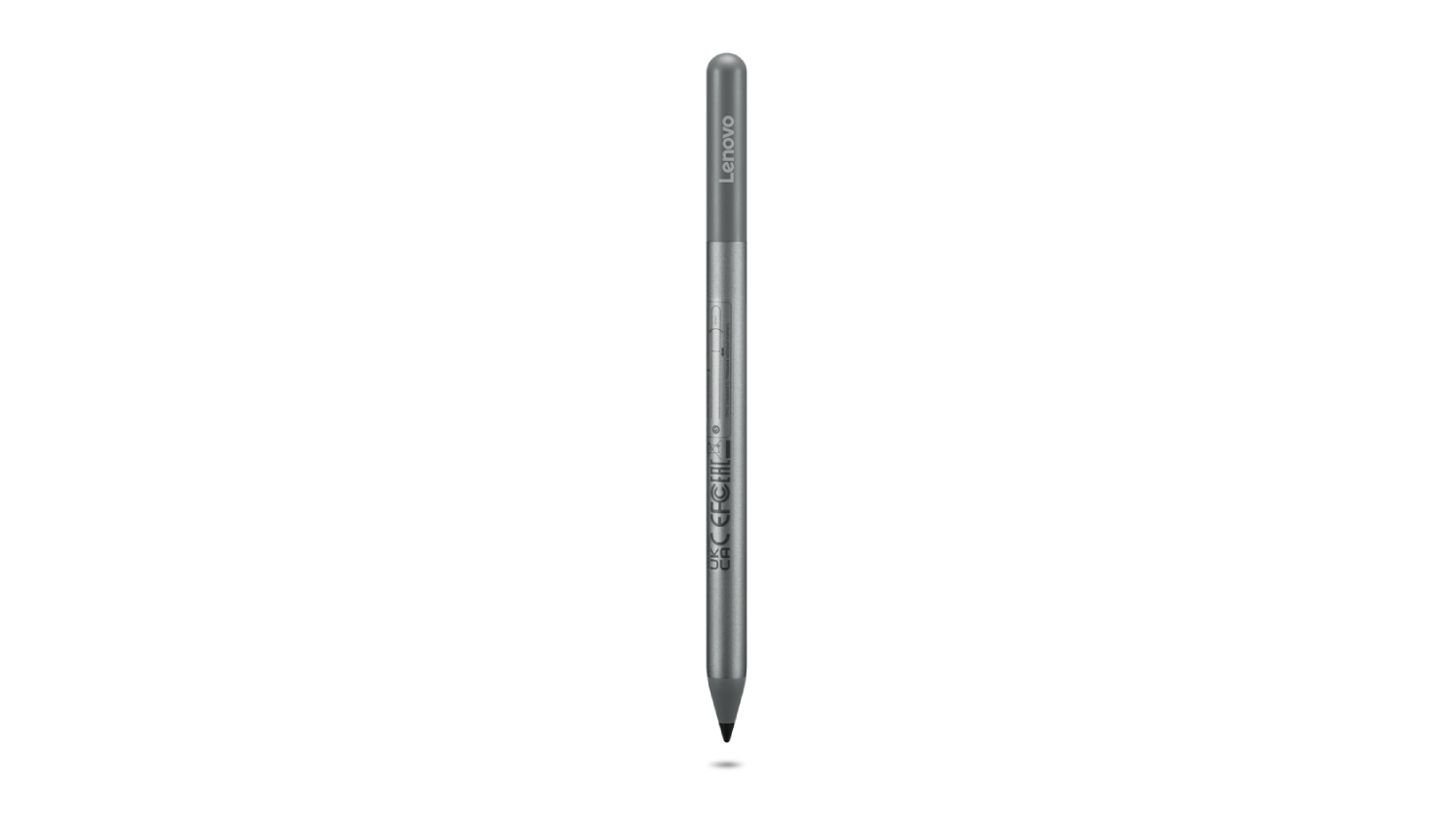 a front-view of a Lenovo USI Pen 2 standing upright