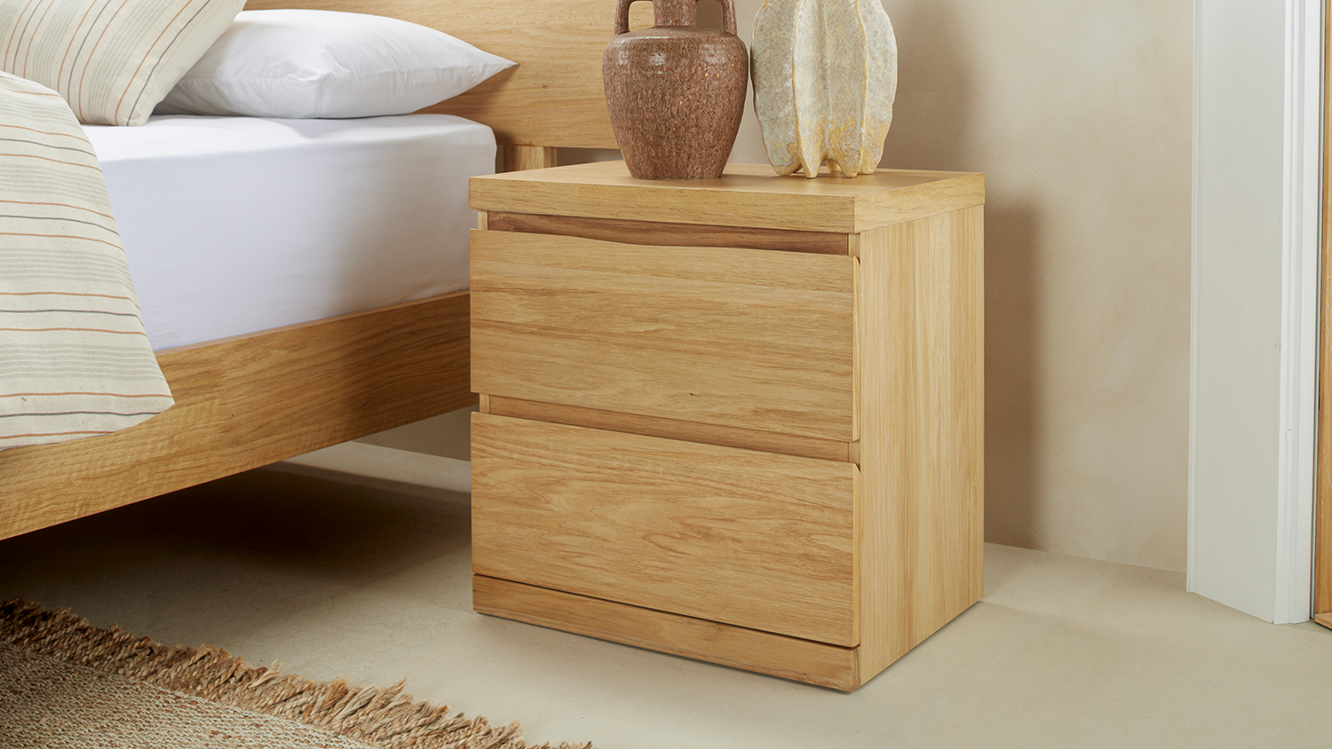 Echo 2 Drawer Bedside Table