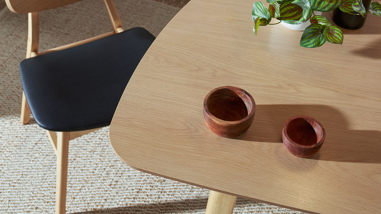 Zara 5 Piece D-Shape Dining Suite - Black