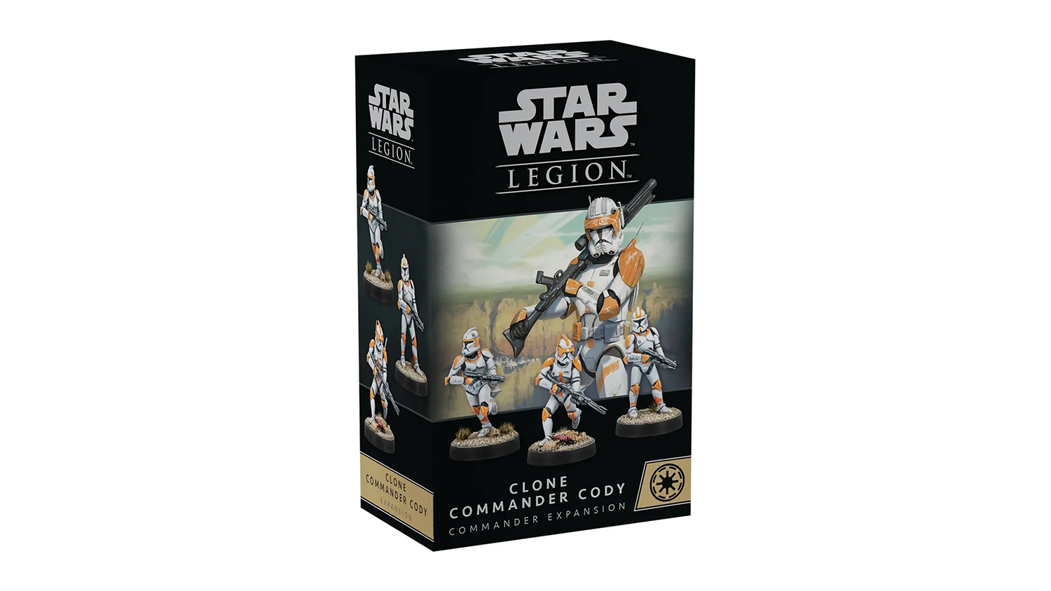 A box cover for Star Wars: Legion Commander Expansion Pack, Clone Commander