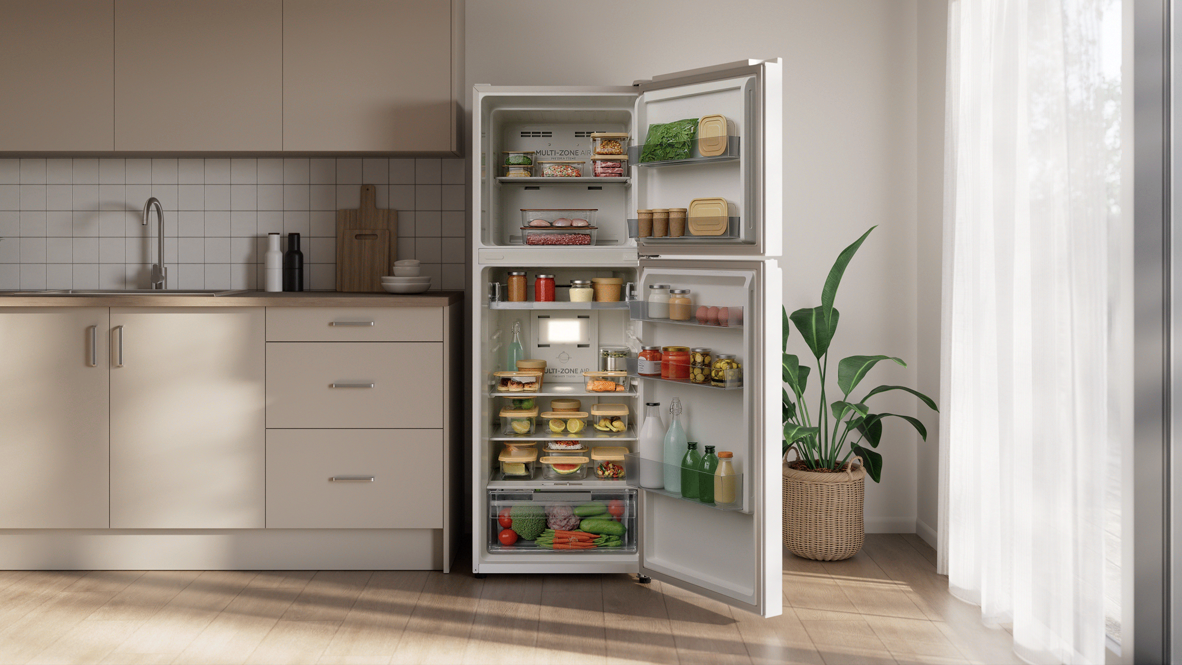 Haier 311L Top Mount Fridge Freezer - White (300 Series/ HRF330TW)