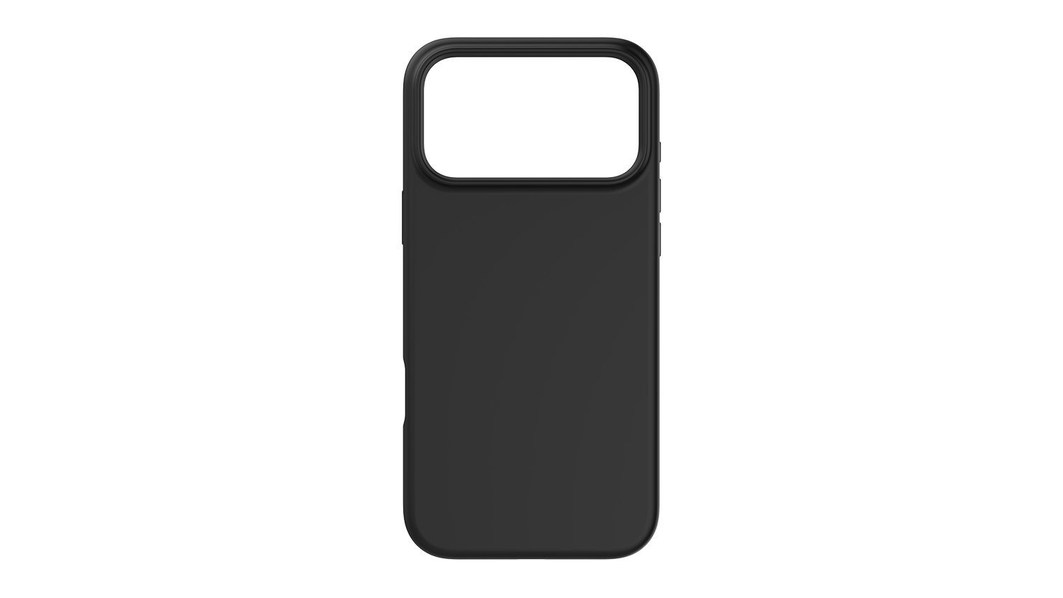 Front view of sleek black case for iPhone 17 Pro Max