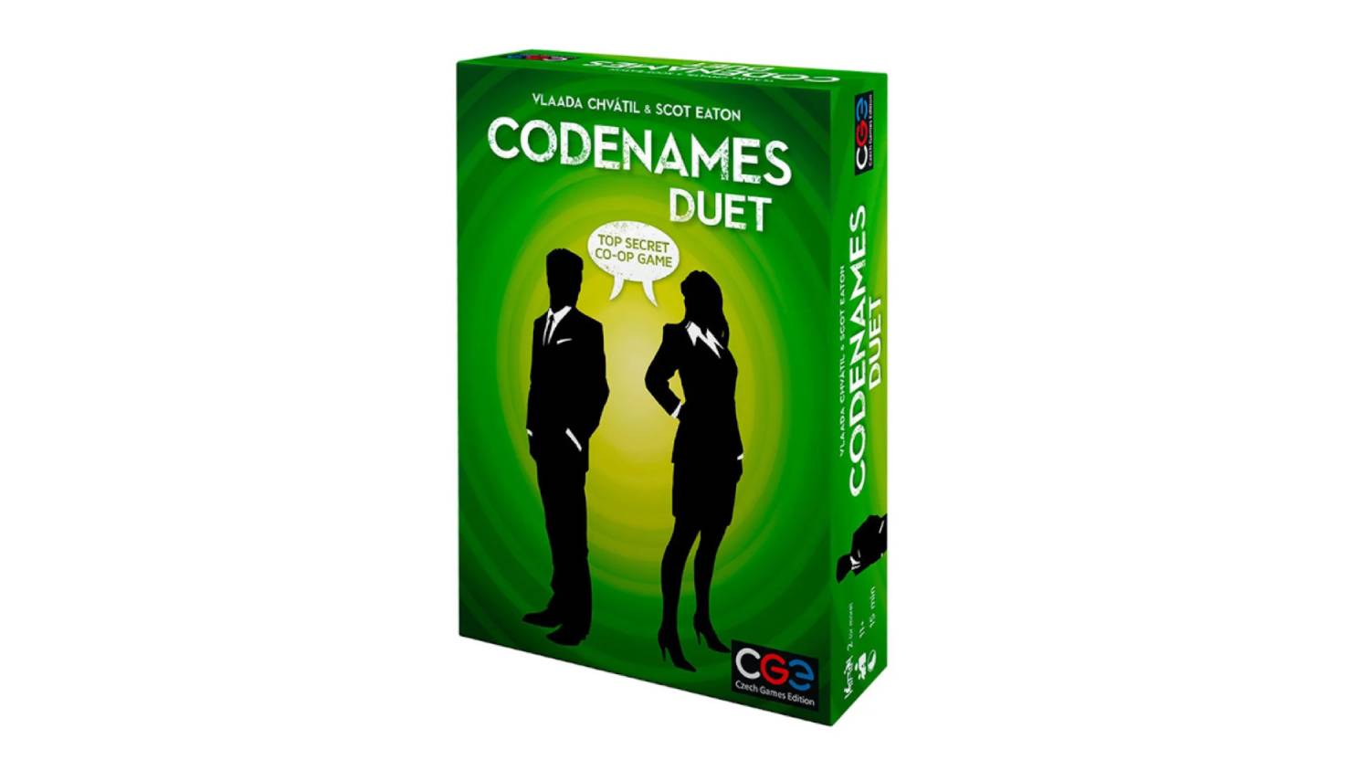 A box of Codenames: Duet Social Deduction Game