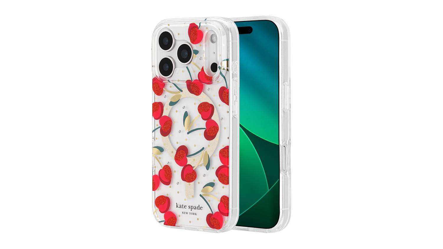 Kate Spade New York Protective MagSafe Case for iPhone 17 Pro - Cherry Dot