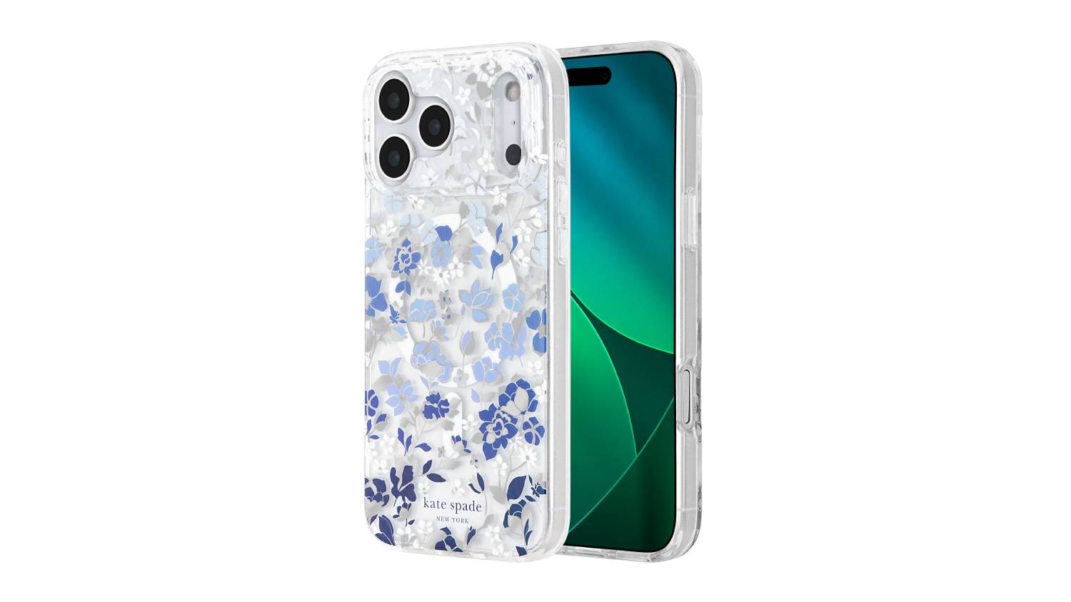 Kate Spade New York Protective MagSafe Case for iPhone 17 Pro Max - Flowerbed Blue