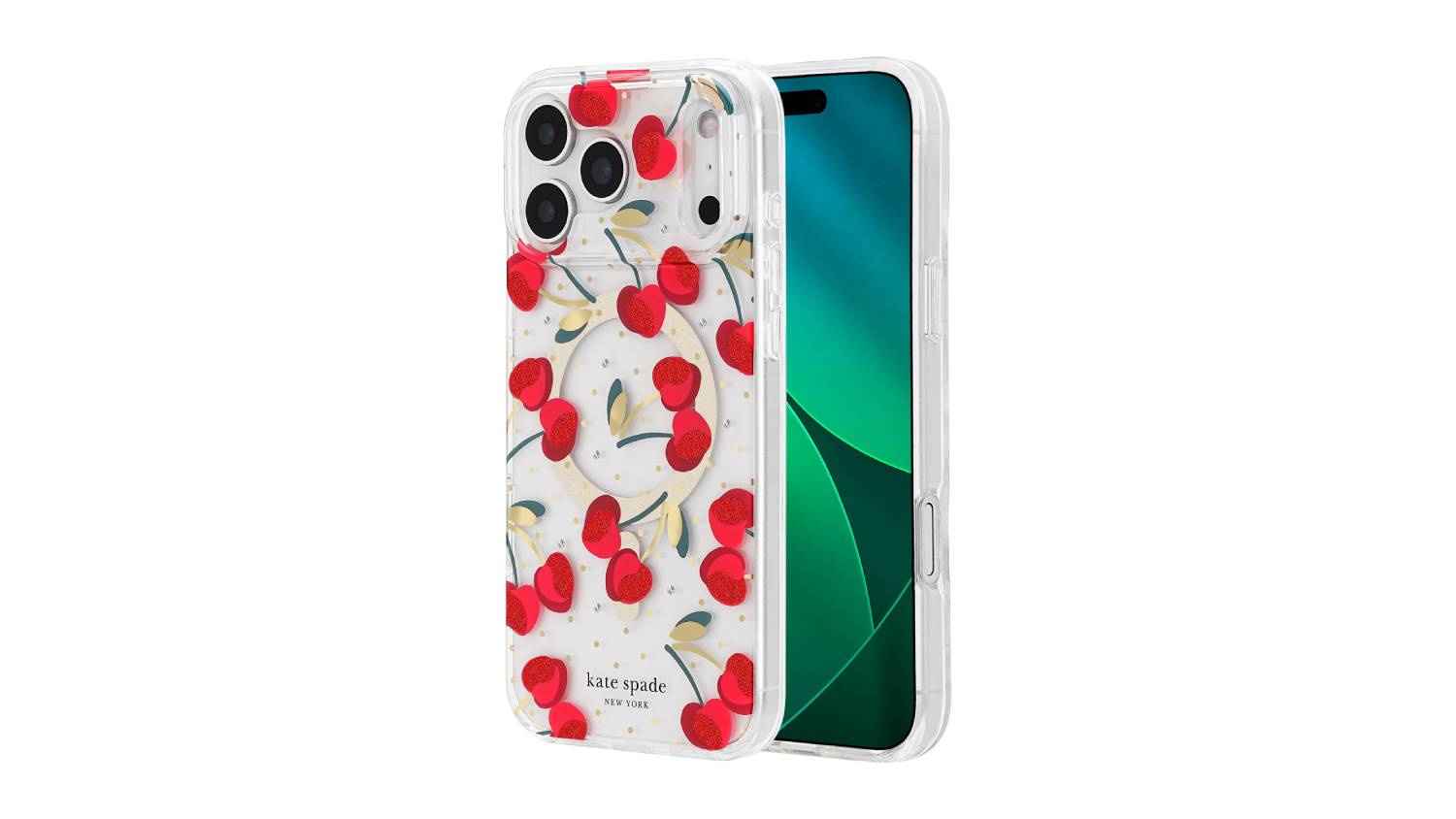 Kate Spade New York Protective MagSafe Case for iPhone 17 Pro Max - Cherry Dot