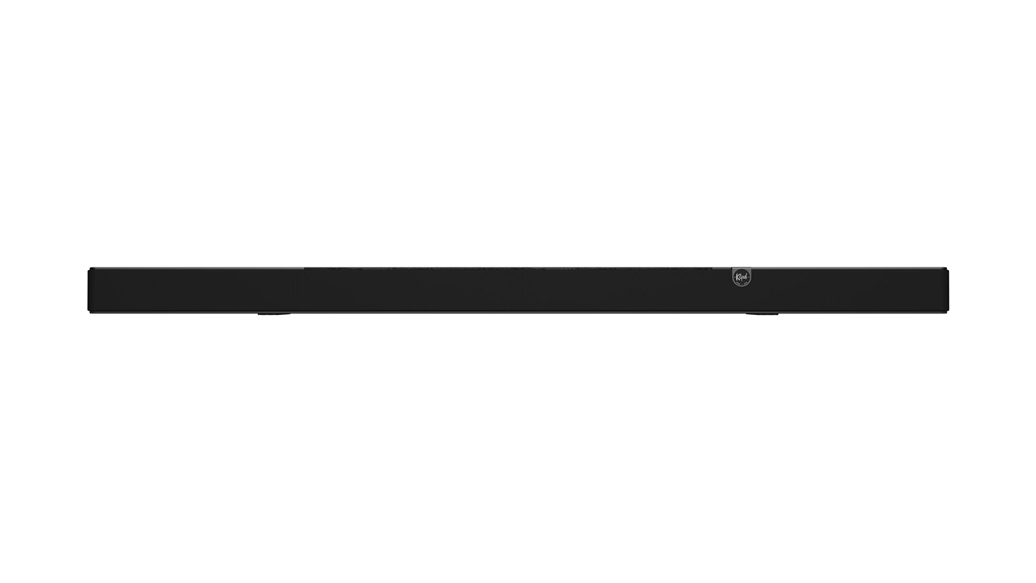 A front-on view of the sleek, black Klipsch Flexus 300 soundbar
