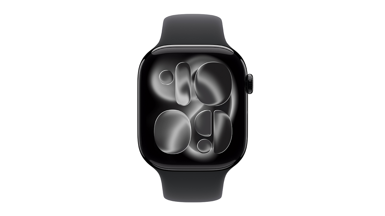 Apple Watch Series 11 - Jet Black Aluminium Case with Black Sport Band (46mm, GPS, Bluetooth, Medium-Large Band)